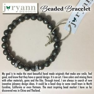 J Ryann Design Beaded Gem Bracelet 🦋